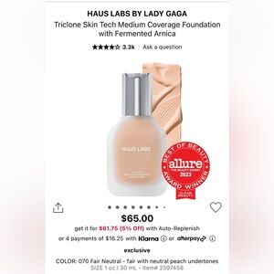 Haus Labs foundation